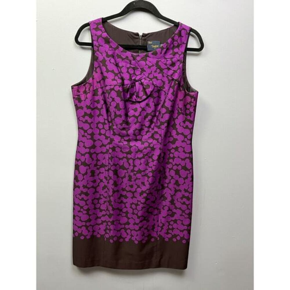 Just Taylor Sleeveless Dress Womens SIZE 12 lined sheath Back Zipper Purple